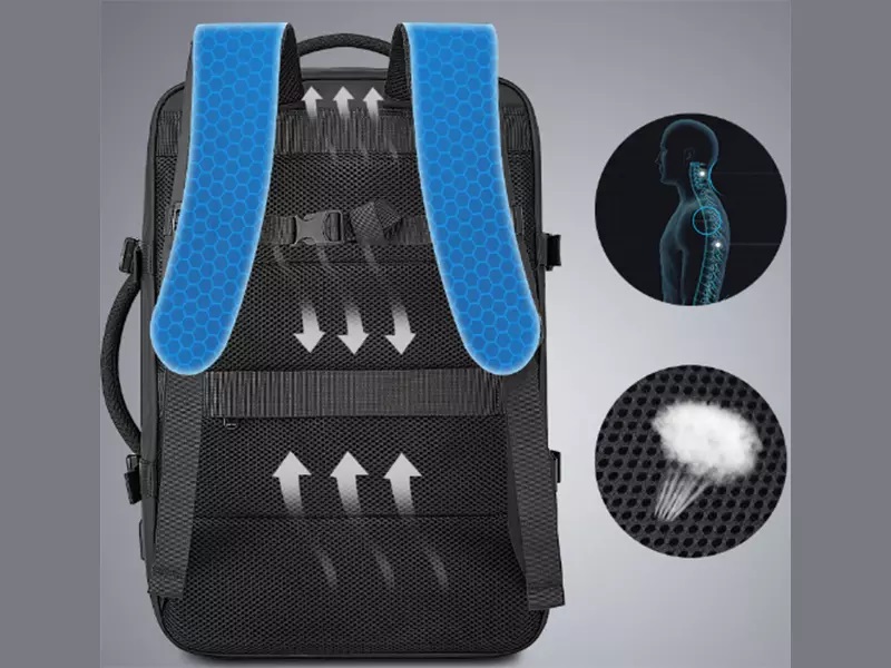 کوله پشتی لپ تاپ 15.6 اینچ یو اس بی دار بنج BG-2892 - Image 17