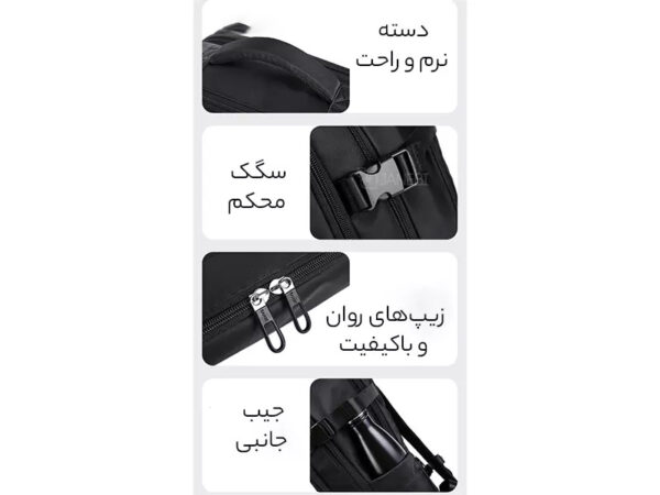 کوله پشتی لپ تاپ 15.6 اینچ سفری بنج BG-1801 - Image 15