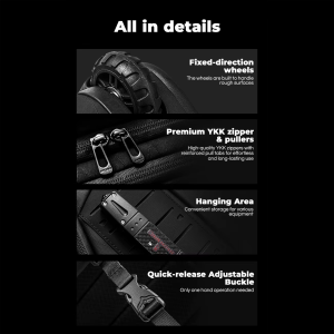 کوله پشتی مسافرتی چرخ دار 50 لیتری بنج BANGE BG-8079