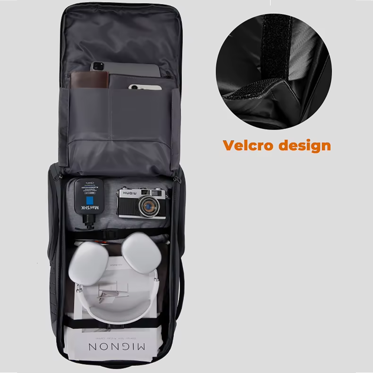 کوله پشتی مسافرتی چرخ دار 50 لیتری بنج BANGE BG-8079 - Image 14