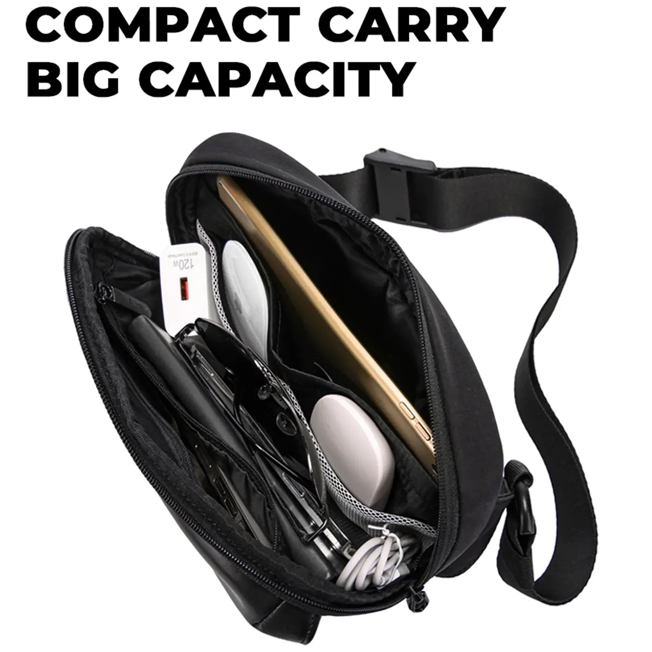 کیف دوشی و کیف دستی ضدآب و ضدسرقت بنج bange BG-8133